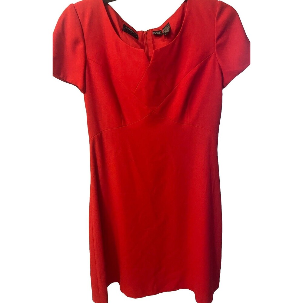 LIZ CLAIBORNE evening Size 12 Slimline Woman’s Knee Length Short Sleeve Dress